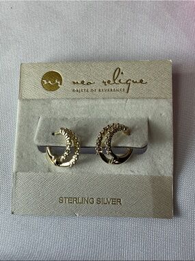★ Sterling Silver Textured Open Hoop Earrings